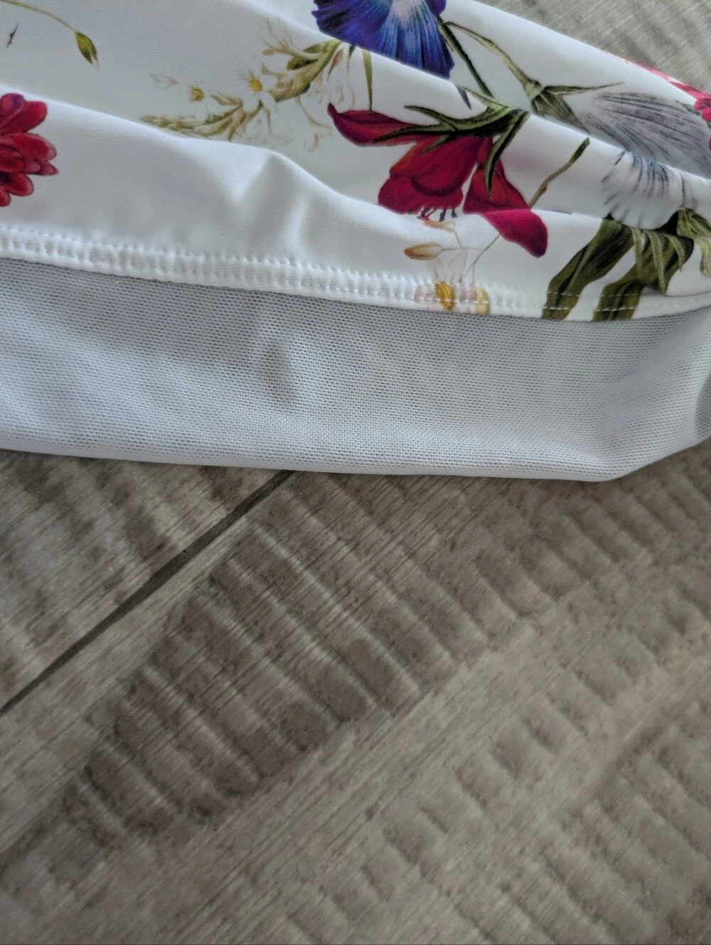 WOMEN'S FORAY GOLF Quarter Zip White Floral Long Sleeve Size Medium